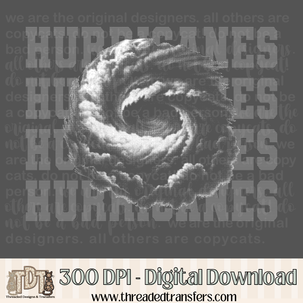 Hurricanes Halftone Mascot Digital Design Download (PNG Format - no product shipped)