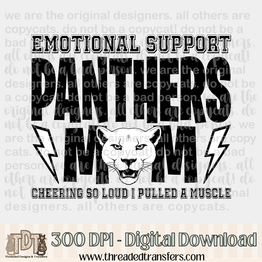 Emotional Support Panthers Mom Digital Design Download (PNG Format - no product shipped)