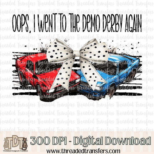 Oops Demo Derby Girl Digital Design Download (PNG Format - no product shipped)