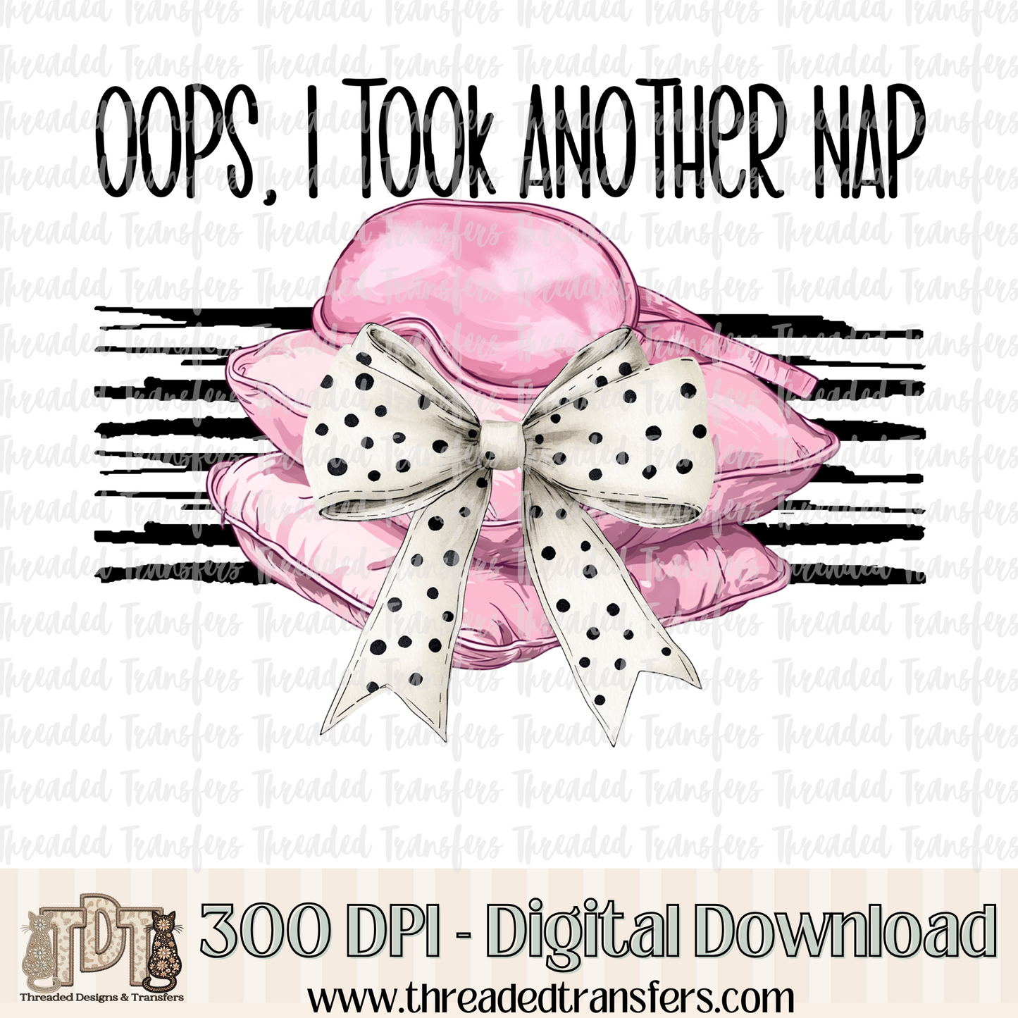Oops Nap Digital Design Download (PNG Format - no product shipped)