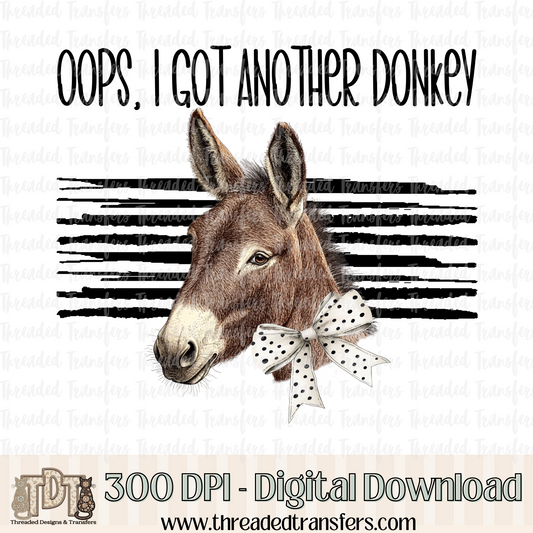 Oops Donkey Digital Design Download (PNG Format - no product shipped)