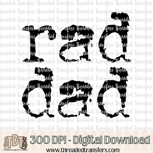 Rad Dad Typography Digital Design Download (PNG Format - no product shipped)