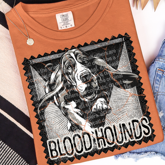 Blood Hounds Mascot Stamp DTF