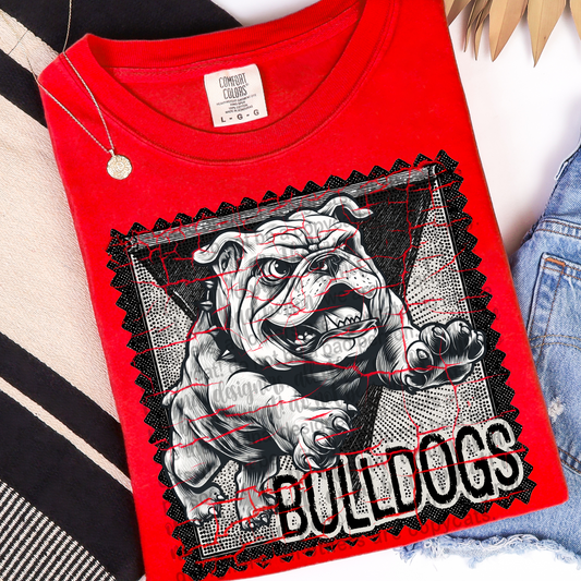 Bulldogs Mascot Stamp DTF