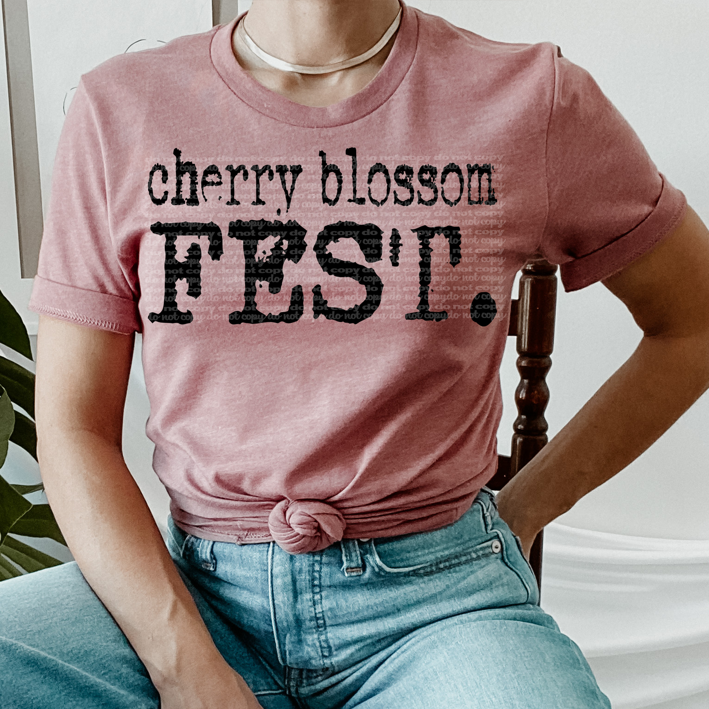 Cherry Blossom Fest Typography DTF Transfer
