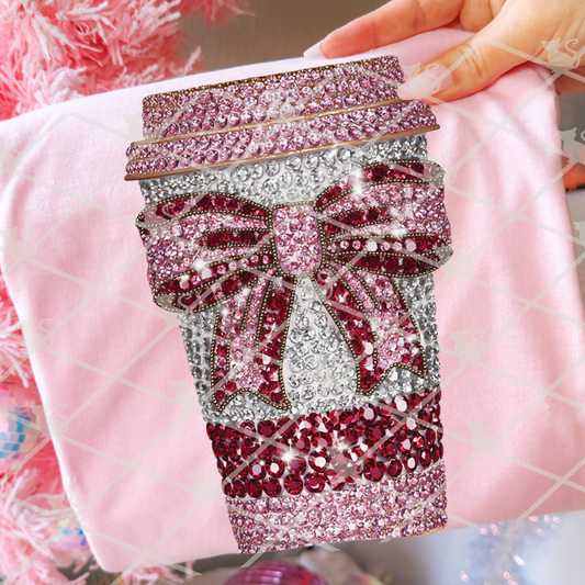 Dazzle Coffee with Bow DTF Transfer