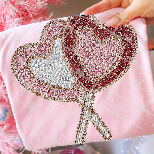 Dazzle Heart Lollipops DTF Transfer
