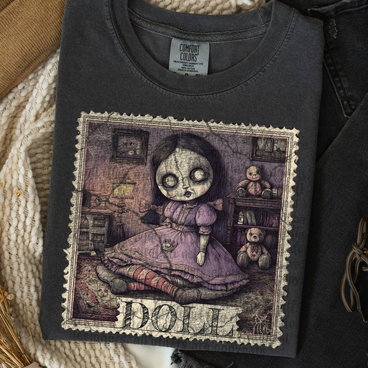 Vintage Horror Doll Stamp DTF