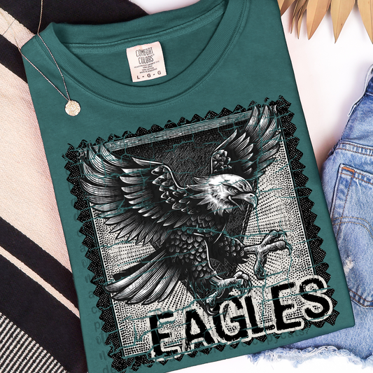 Eagles Mascot Stamp DTF