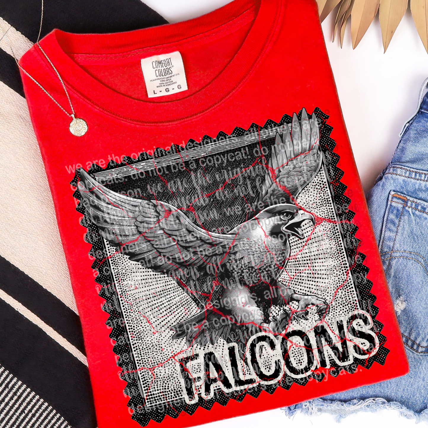 Falcons Mascot Stamp DTF