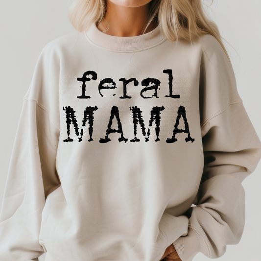 Feral Mama Typography DTF Transfer