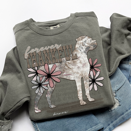 Forever Thankful Boxer DTF Transfer