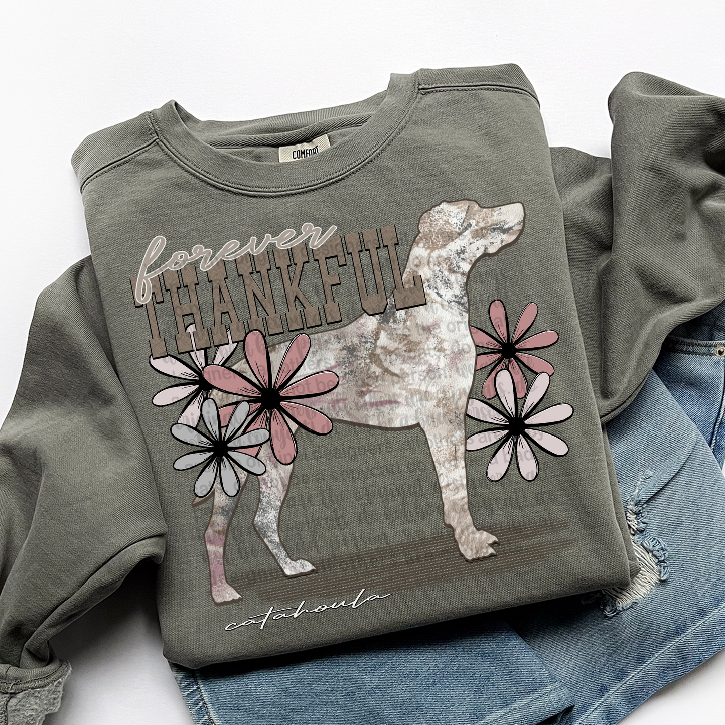 Forever Thankful Catahoula DTF Transfer