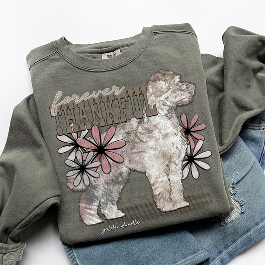 Forever Thankful Goldendoodle DTF Transfer
