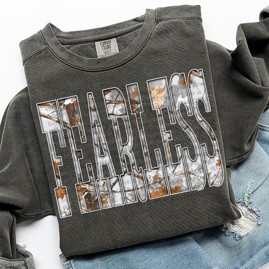 Fearless Gray Camo DTF Transfer