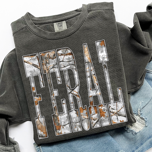 Feral Gray Camo DTF Transfer