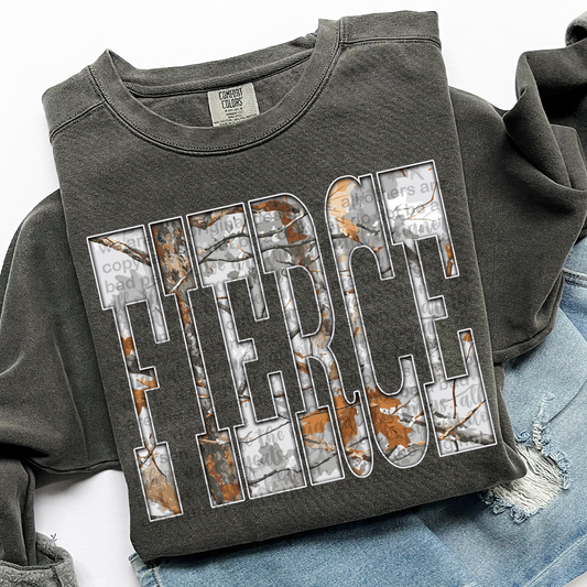 Fierce Gray Camo DTF Transfer