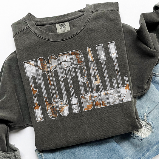 Football Gray Camo DTF Transfer