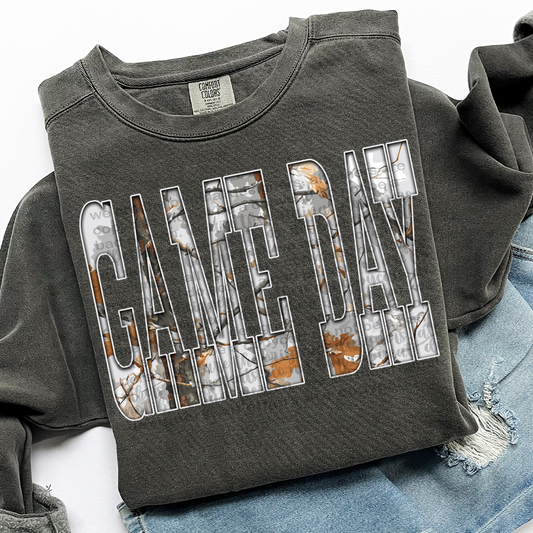 Game Day Gray Camo DTF Transfer