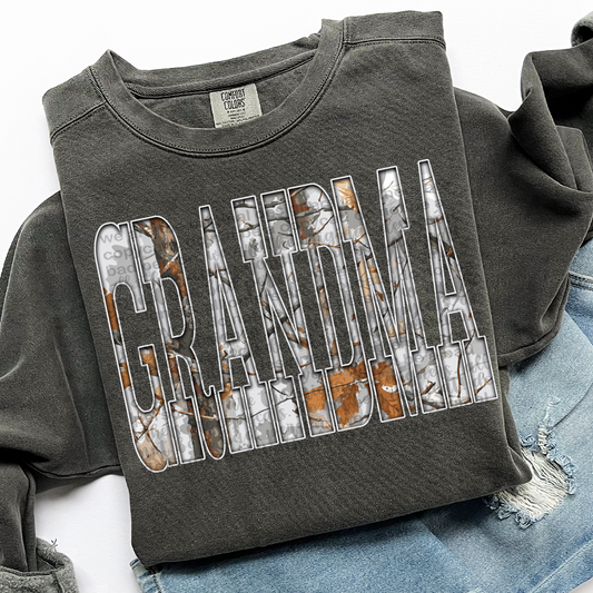 Grandma Gray Camo DTF Transfer