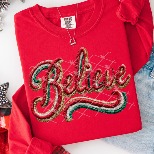 Believe Latch Hook Yarn DTF Transfer