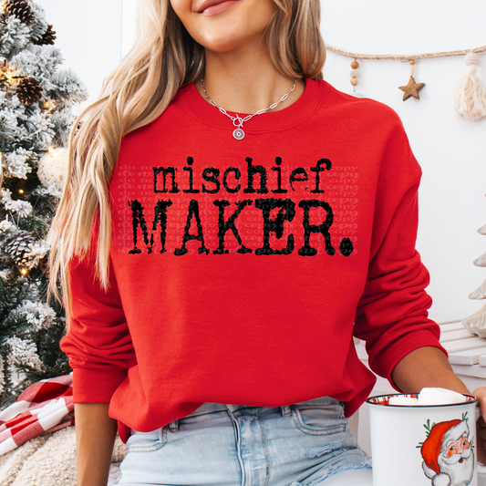 Mischief Maker Typography DTF Transfer