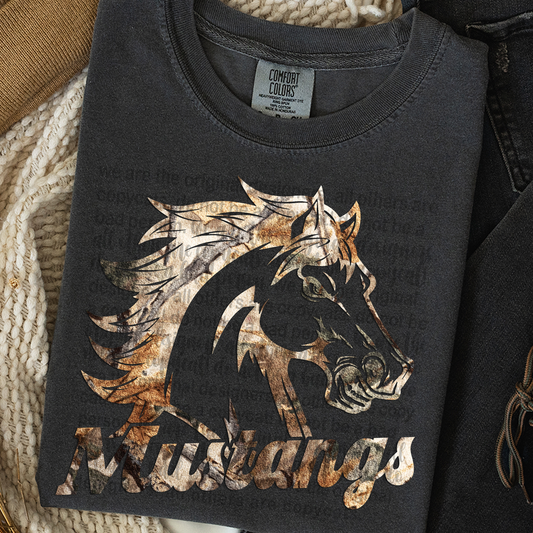 Mustangs Camo DTF Transfer