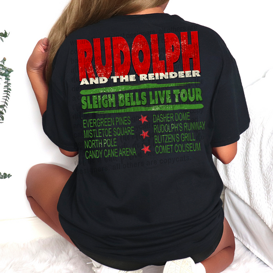 Reindeer Live Tour Back DTF Transfer