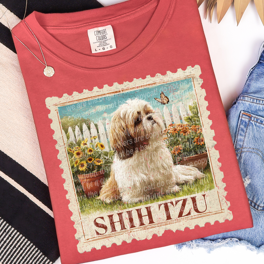 Shih Tzu Stamp DTF Transfer