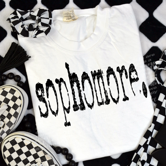 Sophomore Typography DTF Transfer