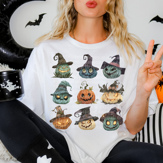 Spooky Jack O'Lanterns DTF Transfer