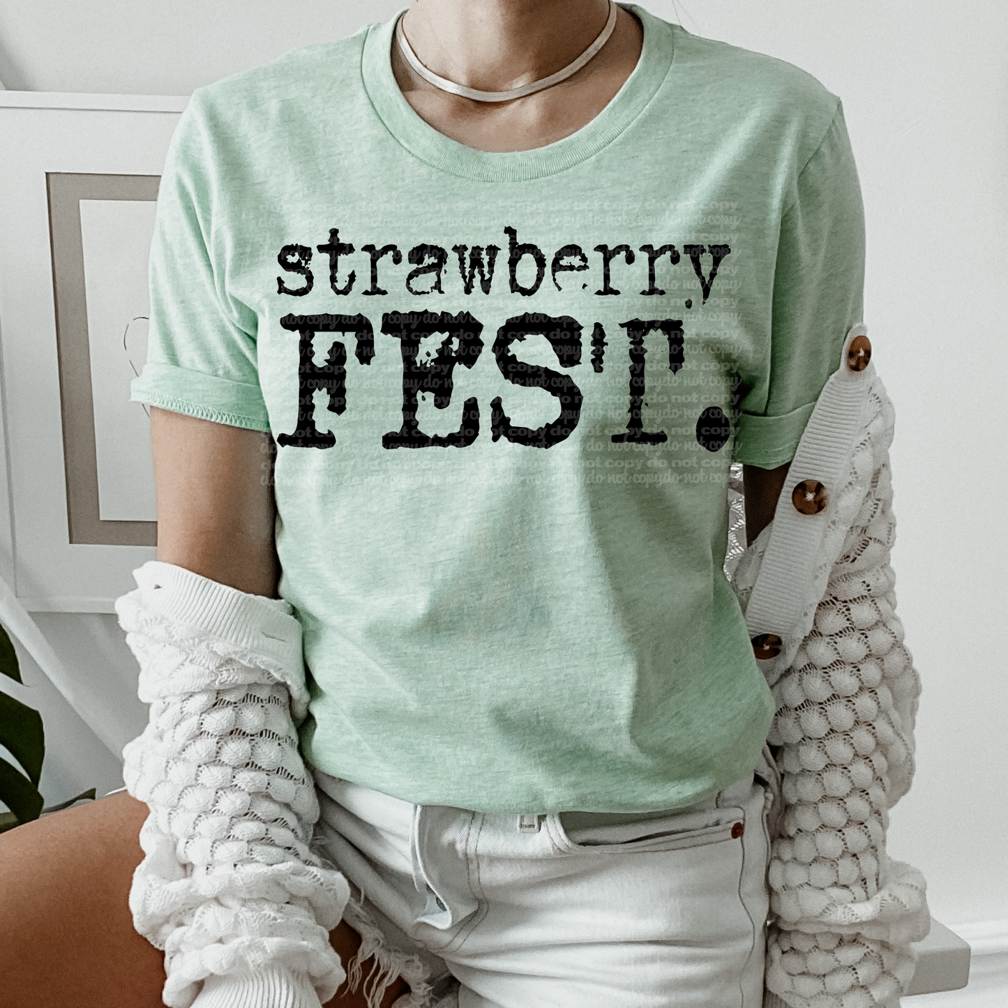 Strawberry Fest Typography DTF Transfer