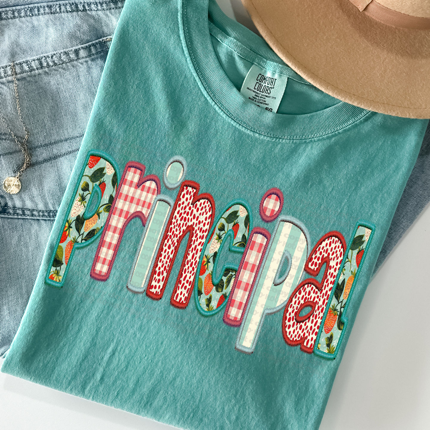 Strawberry Principal DTF Transfer