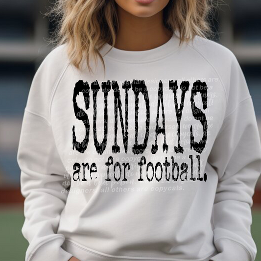 Sundays are for Football Typography DTF Transfer