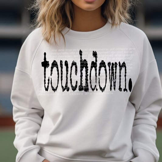 Touchdown Typography DTF Transfer