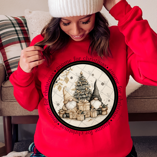 Vintage Farmhouse Gnome for Christmas DTF Transfer