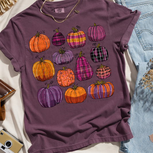 Whimsical Pumpkins DTF Transfer