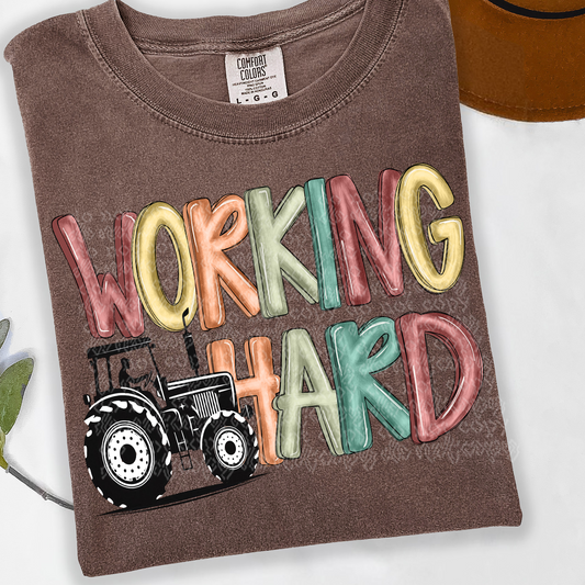 Working Hard Farm DTF Transfer