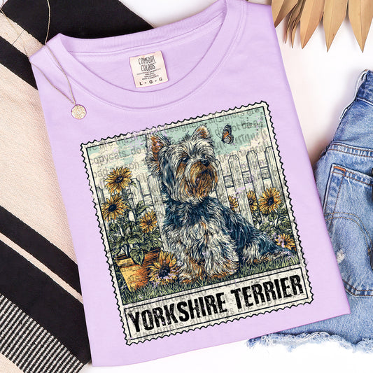 Yorkshire Terrier Stamp DTF Transfer